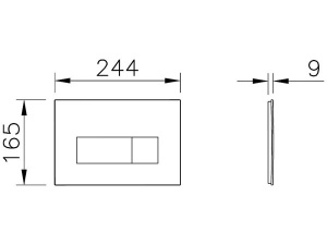 Кнопка для инсталляции Vitra Root Square 740-2380 хром, хром