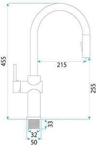 Смеситель для кухонной мойки Rea Fresh High Matt Nickel REA-B6330