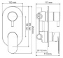 Смеситель скрытого монтажа WasserKraft Mindel 8571 (3 функции)