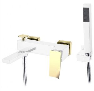 Смеситель для ванны Boheme Q 143-WG.2 White Gold