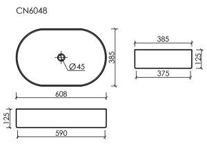 Умывальник CeramicaNova Element CN6048