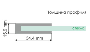 Душевая шторка на ванну Wasserkraft Leine 35P01-80