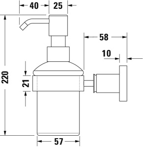 Дозатор для жидкого мыла Duravit D-Code 0099161000