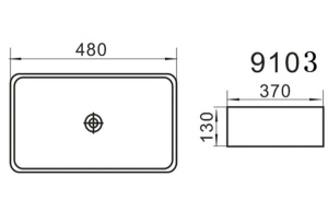Умывальник Axus 9103Black