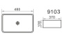 Умывальник Axus 9103Black