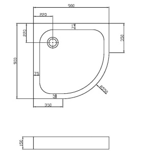 Душевой поддон Vincea VST-3AQ, 90х90
