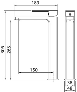 Смеситель для умывальника Grossman Style 520.K35.05.320