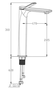 Смеситель для умывальника Boch Mann Вernina B XL BM9629