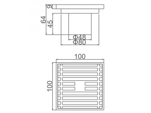 Душевой трап Gerhans K81610-10
