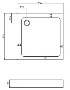 Душевой поддон Vincea VST-3AS, 90х90