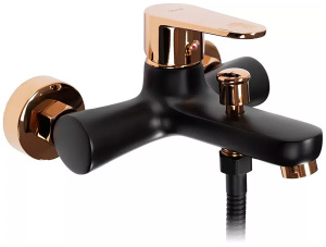 Смеситель для ванны Rea Mild Black Matt Rose Gold REA-B4813