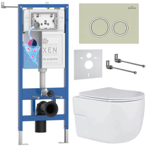 Комплект инсталляции 6 в 1 Roxen StounFix Dual Fresh 966219 с аромадозатором, пастель бежевый