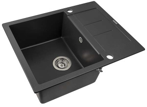 Кухонная мойка AquaSanita Tesa SQT 102, 62х50, black metallic