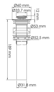 Донный клапан Wasserkraft A251