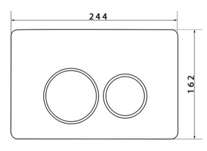 Кнопка для инсталляции Caprigo Dew ABS DA001-crm