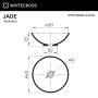 Умывальник Whitecross Jade RAL матовый Solid Surface
