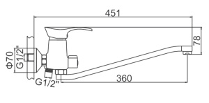 Смеситель для ванны Ledeme H01-1 L2201-1