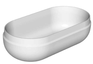 Ванна из искусственного камня Kolpa-san Boul FS, 165х85