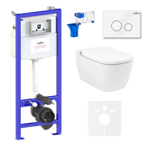 Комплект инсталляции 7 в 1 Lavinia Boho Relfix Smart V-Clean 87561127 / 87561128, белый