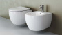 Подвесное биде CeramicaNova Play CN3002 с донным клапаном
