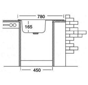 Кухонная мойка Kromevye Oberon EC 163 D/ЕХ 163 D, 78х49 толщина стали 0.6, декор
