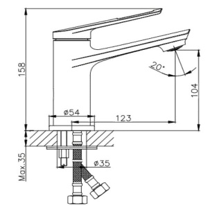 Смеситель для умывальника Haiba HB10595