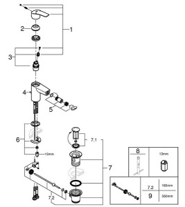 Смеситель для биде Grohe Eurosmart 32929003
