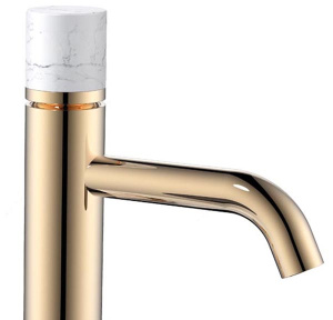 Смеситель для умывальника Boheme Stick 122-G-MR-W Gold White