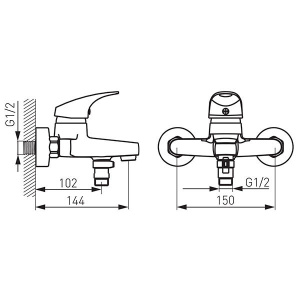 Смеситель для ванны Ferro One BFO1