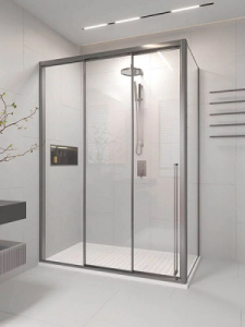 Душевой уголок Veconi Premium Prato 300 SP GR-L / GR-R 150, 150х90, прозрачный