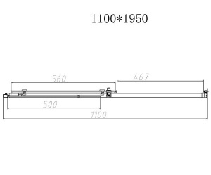 Душевая дверь Vincea Slim-N VDS-4SN прозрачнная профиль вороненая сталь, 110х195, прозрачный