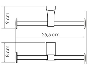 Держатель для полотенец Wasserkraft Leine K-5096D двойной