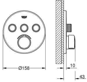 Смеситель встраиваемый Grohe SmartControl 29146000 (3 функции)
