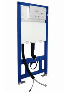 Инсталляция для подвесного унитаза Brunnen EIS BE-5104 Auto flush с кнопкой Silver Drop