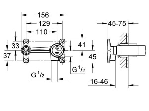 Смеситель встраиваемый Grohe 32635000 (внутренняя часть)