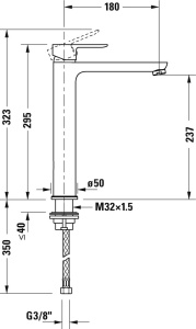 Смеситель для умывальника Duravit А.1 XL A11040002010