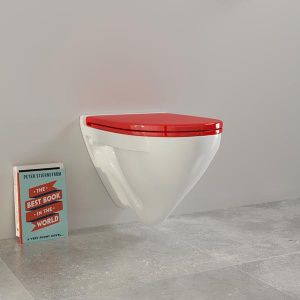 Подвесной унитаз Sanita Luxe Attica Luxe Color Red SL (с крышкой SoftClose)