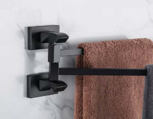 Держатель для полотенец Gappo G0712-6 / G0713-6 / G0714-6, 2 перекладины, черный матовый