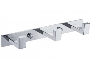 Планка с крючками Grocenberg AC0012 / AC0013 / AC0014 хром, 24 см 3 крючка, хром