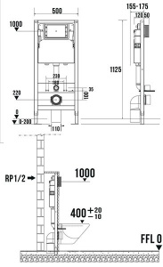 Комплект инсталляции 4 в 1 Terminus 33iP50х112R