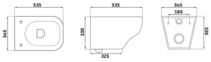 Подвесной унитаз Rea Ivo Rimless C9201