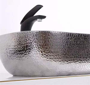 Умывальник CeramaLux D1333H021 / D1333H025, 45.5х32/белый/хром