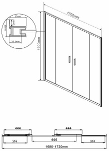 Душевая дверь Vincea Garda VDS-1G2170CL