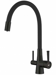 Смеситель для кухонной мойки Lemark Comfort LM3075BL / LM3075C / LM3075B / LM3075GM с подключением к системе очистки воды, хром, черный