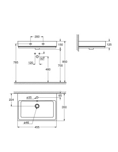 Умывальник Grohe Cube Ceramic 3948300H