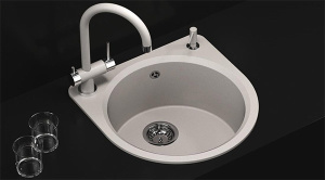 Кухонная мойка Omoikiri Akegata 51, 51х51, leningrad grey
