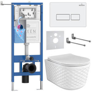 Комплект инсталляции 6 в 1 Roxen StounFix Dual Fresh 979000 с аромадозатором, белый