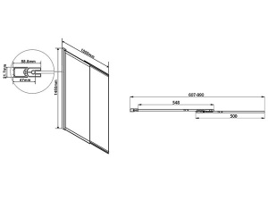 Душевая шторка на ванну Vincea VSB-1E100CLB