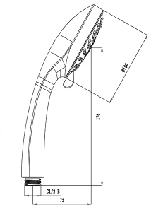 Душевая лейка Lemark LM0125C