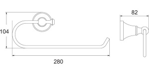 Держатель для полотенец Rose RG1906H